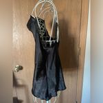 Nicole Miller NWT  Satin Cowl Drape Rhinestone Spaghetti Strap Tank Top Blouse Photo 2