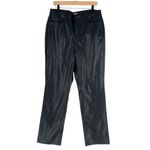 Judy Blue ‎ Faux Leather Black Tummy Control High Rise Straight Leg Pants Size 32 Photo 1