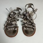 Frye - Blair Slide Ghillie Gladiator Sandal Snake-Embossed Italian Leather Strap Photo 1