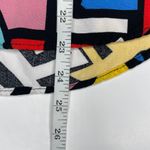 Big Dart Vintage Op Art Dopamine Colorblock Button Collared Blouse Shirt Top 8 Black Photo 7