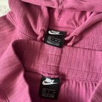Nike Sportswear Women's Ribbed Hoodie & Shorts Set Mulberry Rose Photo 1