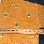 Listicle  women’s size medium floral embroidered button front cardigan mustard Photo 3