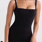 House Of CB NWOT  Lilou Black Ruffle Square Neck Mini Dress Photo 1