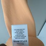 San Sloane Dress Adrian Ribbed Peach Cut Out Plunge Bodycon Midi Dress Medium Photo 10