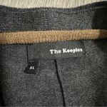 The Kooples  Wool Gray & Tan Long Sleeve Cardigan Sweater Size XL‎ Photo 4