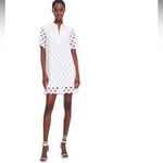 ZARA  openwork crochet short dress with buttons Size Medium Photo 3