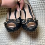 Gucci | Size 37 Black Quilted Heels Horsebit Guccissima Silver Buckle Photo 9