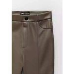 ZARA ✨ Faux Leather Legging in Light Brown Sz Large✨ Photo 6