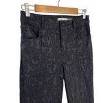 Alice + Olivia Black Textured Scroll Print Jacquard Dress Trousers Pants Size 6 Photo 3