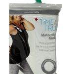 NEW Time and Tru Maternity Tank XL White Seamless 360° Support Top Pregnancy Black Photo 1