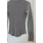 Free People  JoJo Long Sleeve Thermal Turtleneck Grey XS Photo 5
