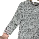 Talbots  Silver Lace Cardigan Blazer Special Occasion Dress Jacket, Size‎ 6 Photo 5