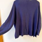 Andree by Unit  Navy Blue Knit Round Neck Long Sleeve Pullover Size Small Photo 8