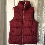 Old Navy women puffer vest fleece lining full zip up with pockets size small Photo 1