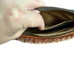 Patricia Nash Piedmont Laser Cut Sherpa Tan Italian Leather Wristlet Photo 8