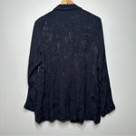 ZARA  Navy Floral Jacquard Soft Blazer Size Medium Photo 7