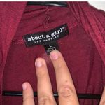 About A Girl Burgundy  Cardigan Photo 3