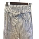Banana Republic High-Rise Wide-Leg Linen-Cotton Pant in Navy & White Stripe 0 Photo 2