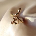 Boutique Adjustable Gold Snake Ring  Photo 0