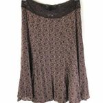 CAbi Skirt A Line Pull On Elastic Waist Textured Brown Beige Style #957 Size S Photo 0