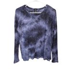 RUE21 Vintage Funky 1990's Blue Tie Dye Crew Neck Shirt Long Sleeve Size XS Photo 0