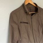 Women’s Brown Moto Jacket – Casual Utility Style, Size Small/Medium Photo 2