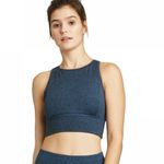 JoyLab | Burgundy Heathered High Neck Brushed Jersey Crisscross Sports Bra, M Photo 7