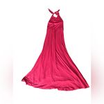 Boden Halter Dress‎ Bright Pink Jersey Knit Maxi Dress Women's Size 4 NEW Photo 1