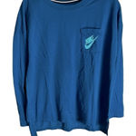 Nike Teal Blue Hi Low Long Sleeve T-shirt Photo 0