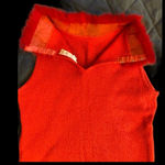 Bette Paige Fur Trim Sleeveless Sweater​ Red Size L Photo 7