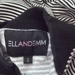 ELL And EMM Black & White Breton Stripes Parisienne High Neck Sweatshirt Photo 3
