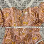 Anthropologie By  Floral Pink and Yellow Boho Mini Dress Photo 11
