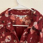 Walter Baker  - Brick Red Floral Button Front Midi Dress Photo 4