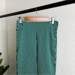 H&M -`♡´- Free!  Cropped Green White Stripe Trouser Pant Size 2 Photo 3