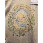 Life is Good Rainbow River Forest Crop T Shirt Women Sz XS Cream Crusher Tee NWT Photo 5