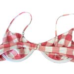Tori Praver Swimwear Tori Praver Lola Underwire Pink Gingham Bikini Set NWTs Large Cheeky Photo 6