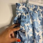 VERO MODA NWT Blue & White Floral Wide Leg Pants Elastic Waist Silky Feel XL Photo 6