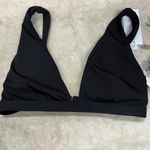 Mimi Flamingo Women's Swimwear Lido Rib Dakota Bra Swim Top Sz 4 Black Photo 3