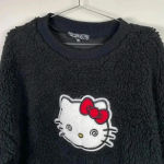 Dolls Kill x Hello Kitty Black Teddy Sweatshirt Photo 3
