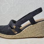 Ralph Lauren Lauren  Penelopie Espadrille Wedge Sandals Womens 8 Blue Leather Photo 0