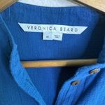 Veronica Beard  Blue Tie Waist Button Down Dress Photo 6