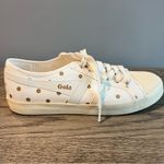 Gola J. Crew Coaster Low Top Sneakers White Khaki Tan Polka Dot Size 10 Lace Up Photo 5
