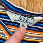Guess  Y2k Blue Orange Striped Cropped Tee Shirt Youth XLarge Womens Small/Medium Photo 11