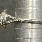 10kt White Gold 1/3 CT diamond engagement ring set bridal set size 7 Silver Photo 9