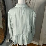 Zac and Rachel  Mint and White Striped Shirt Photo 6