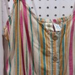 Mimi Chica Striped Button Front Midi Dress Multicolor Casual Summer Size Medium Photo 3