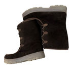 LL Bean Women 9 M Mukluk Winter Boots Brown Fleece Lined Faux Fur Faux Calf Hair Photo 5