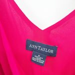 Ann Taylor Womens Vintage 100% Silk Chiffon V-Neck Sleeveless Dress Size 6 Pink Photo 2