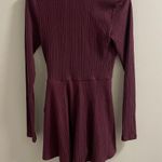Urban Outfitters Burgundy Wrap Romper Photo 1