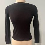 Oak + Fort  Black Knit 3/4 Sleeve Shirt Size XS Photo 0